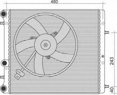 MAGNETI MARELLI 350213851000 -  Радиатор, охлаждение двигателя